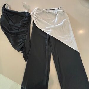 Dance Costume - CH XL - Contemporary - 2 piece grey and white